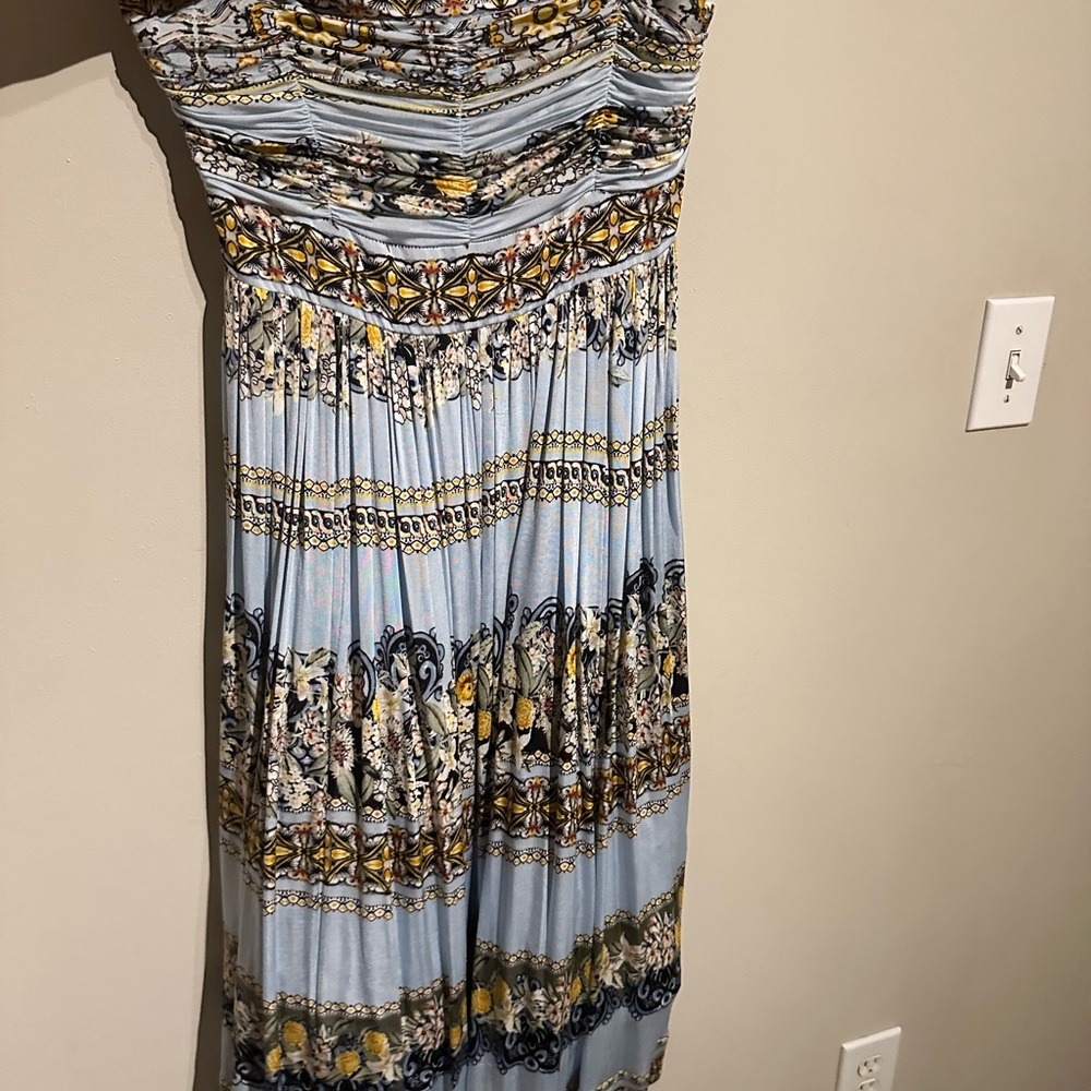 White House Black Market Strapless Floral Dress